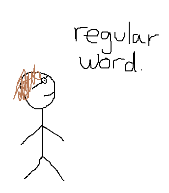 listening to a regular word