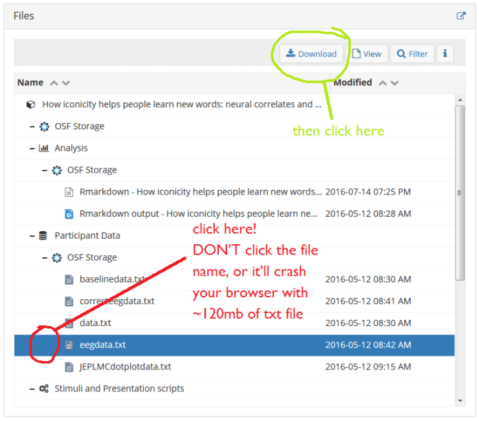 osf download instructions